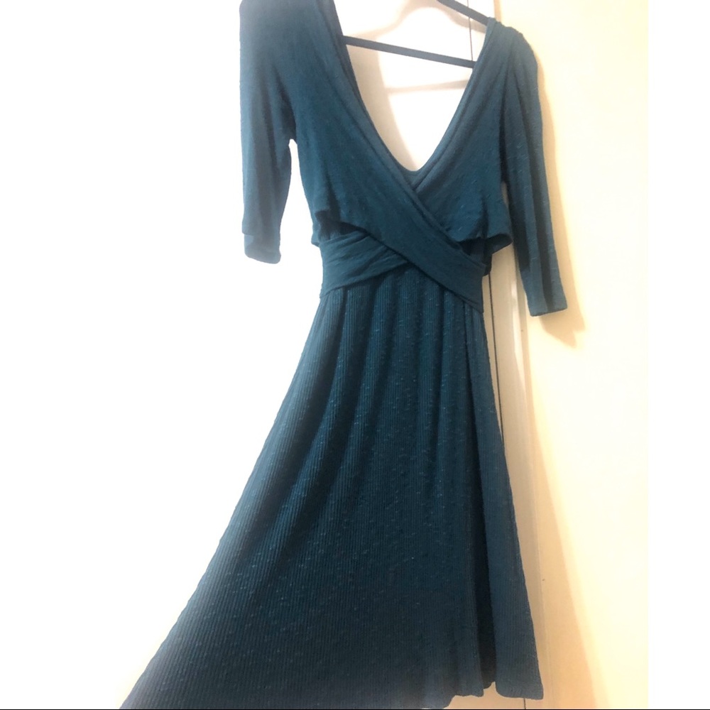 Anthropologie dress with crossover neckline